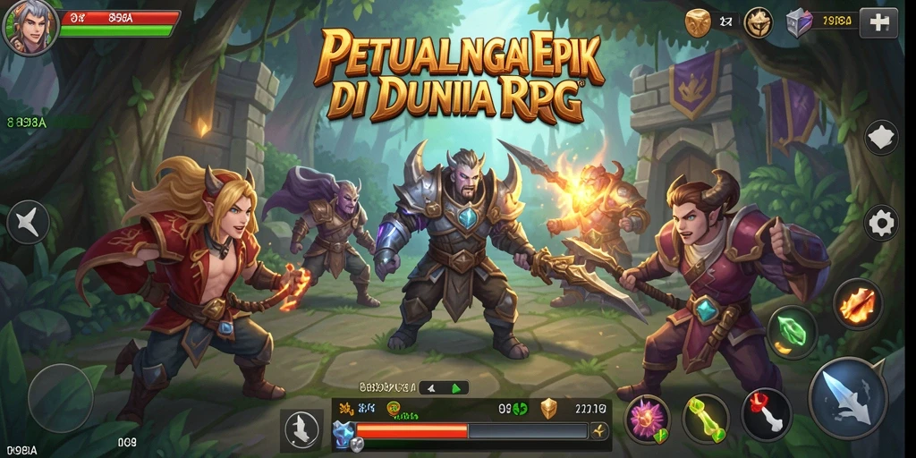 Tampilan gameplay epik dari petualangan RPG di 898A.