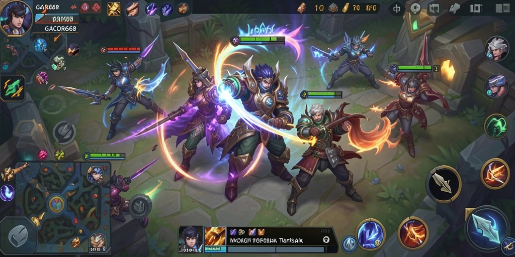 Tampilan gameplay seru di arena GACOR668 dengan karakter aktif.