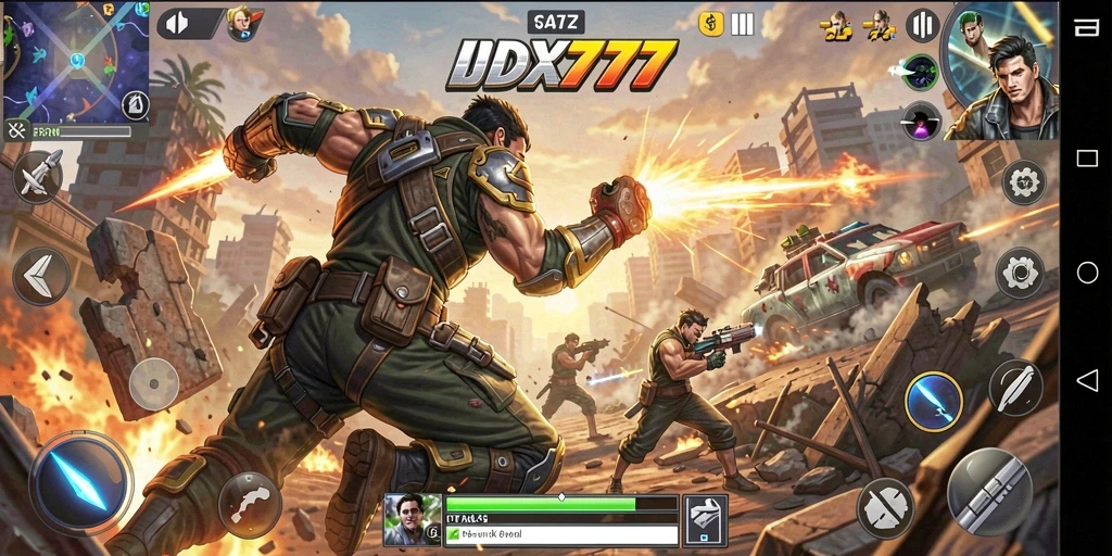 Tampilan gameplay IDX777 dengan aksi bertarung yang seru dan grafis yang memukau.