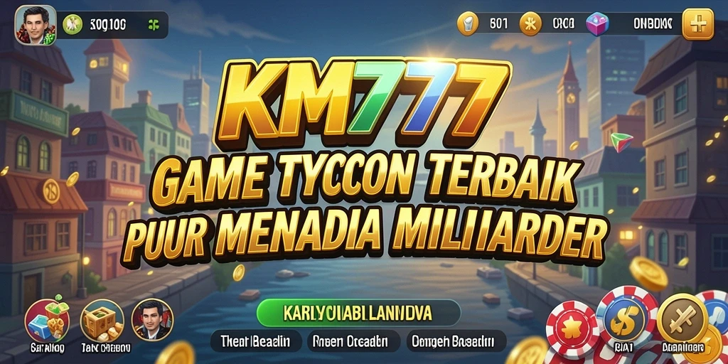 Tampilan gameplay KM777 yang menampilkan simulasi bisnis yang menarik.