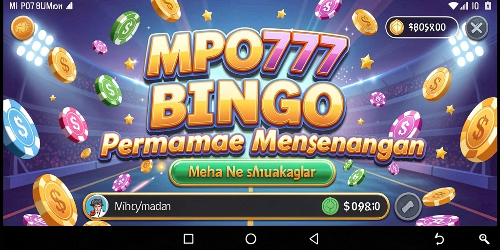 Tampilan gameplay MPO777 yang menampilkan papan Bingo yang seru.