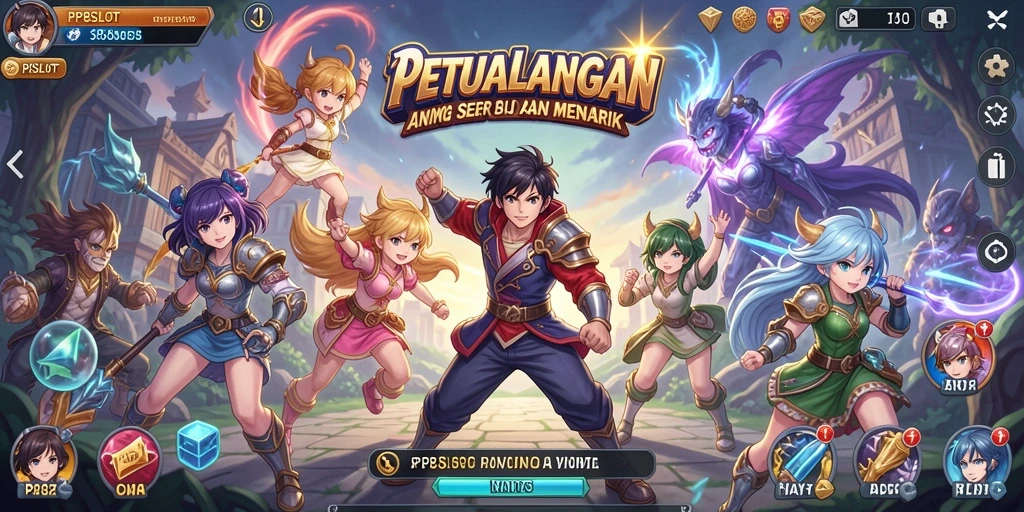 Tampilan gameplay PP8SLOT menampilkan aksi seru dari karakter anime.