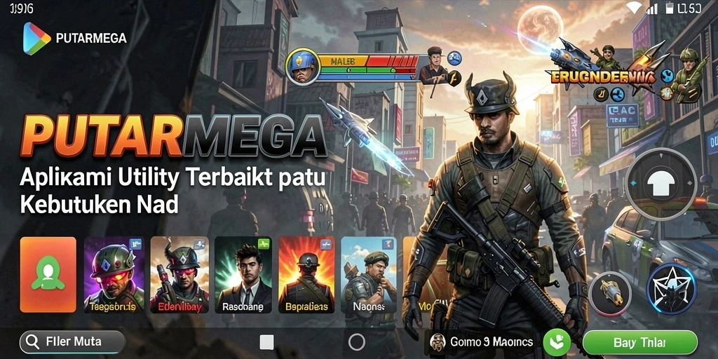 Tampilan aplikasi PUTARMEGA yang sederhana dan efektif untuk pengguna.
