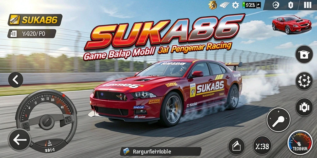 Tampilan gameplay Racing yang mendebarkan dan kompetitif.