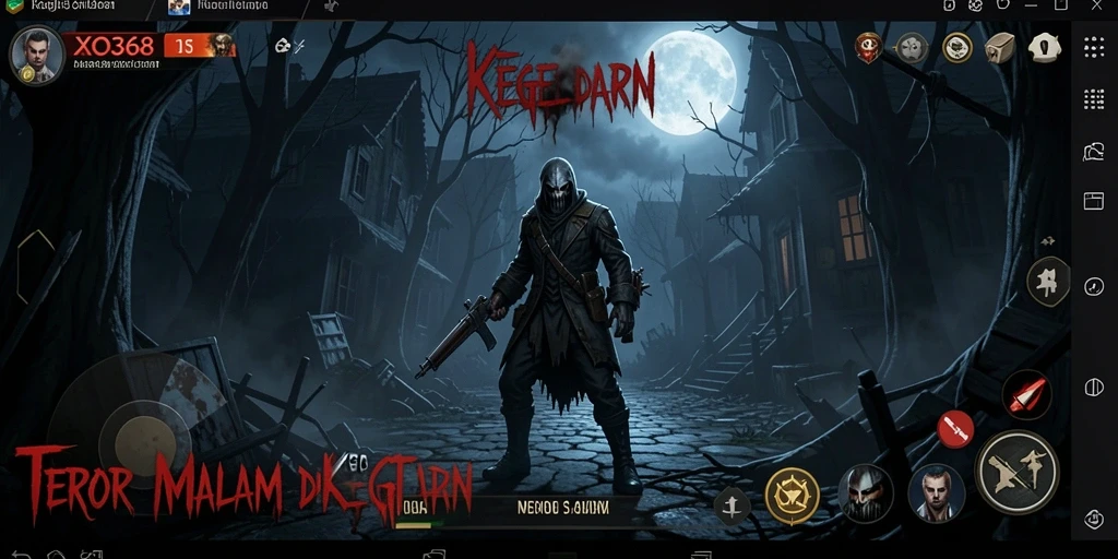 Menampilkan gameplay menegangkan di dunia horror yang mencekam.
